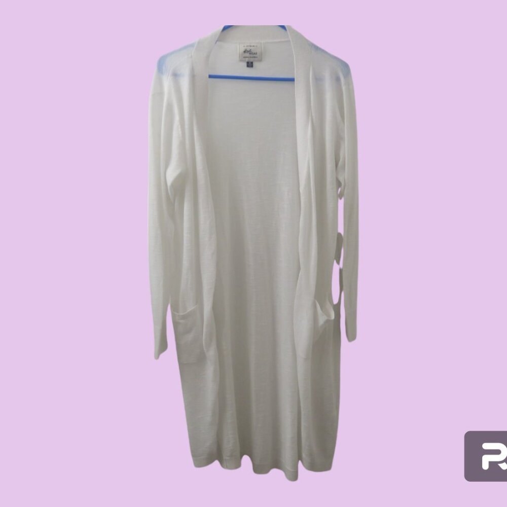 Cotton On Knitwear long cardigan tunic sweater in off white size medium.